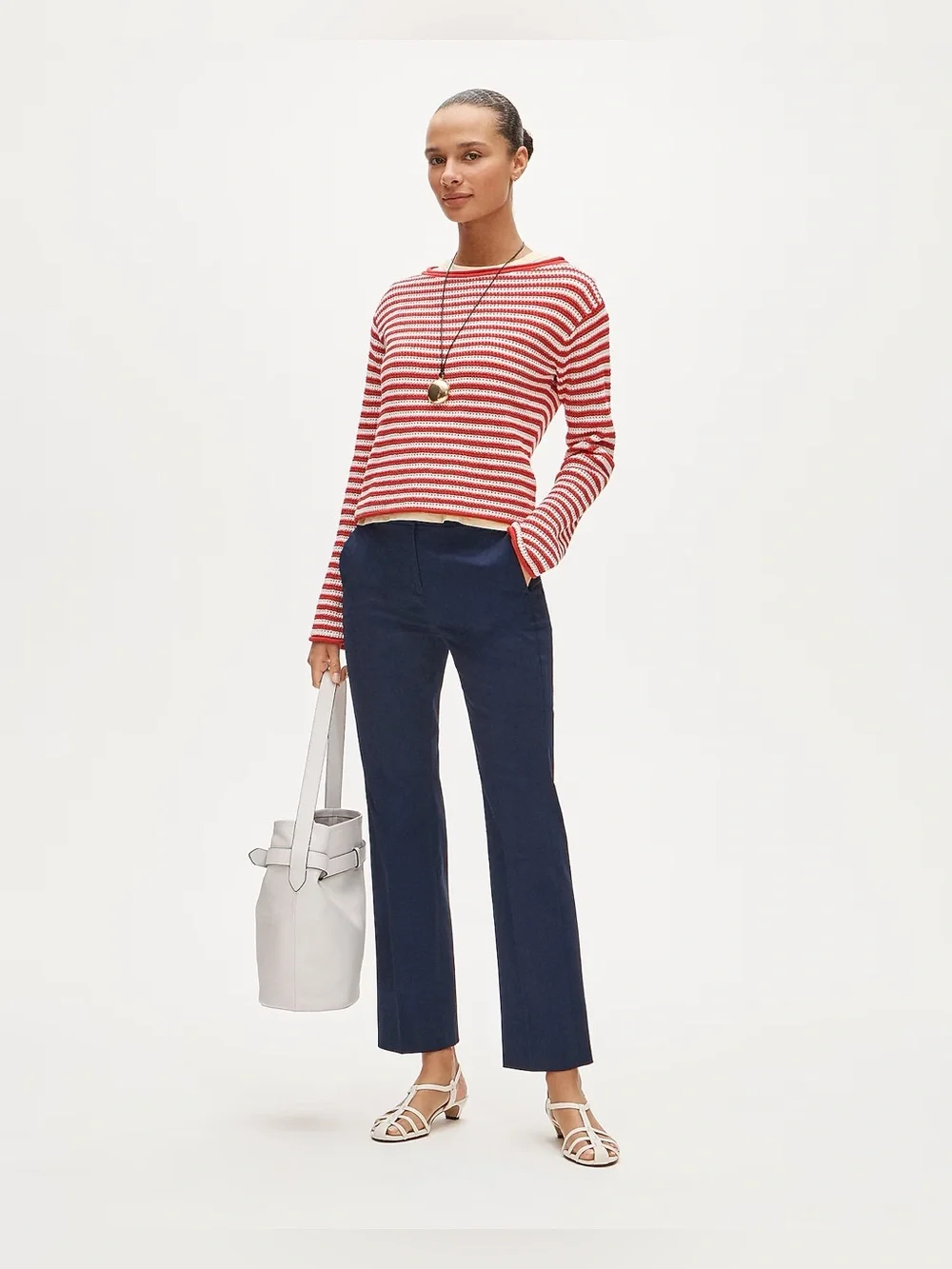J.Crew Kaya pant in stretch linen blend in deep marina